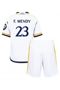 Fotbalové Dres Real Madrid Ferland Mendy #23 Dětské Domácí Oblečení 2023-24 Krátký Rukáv (+ trenýrky)